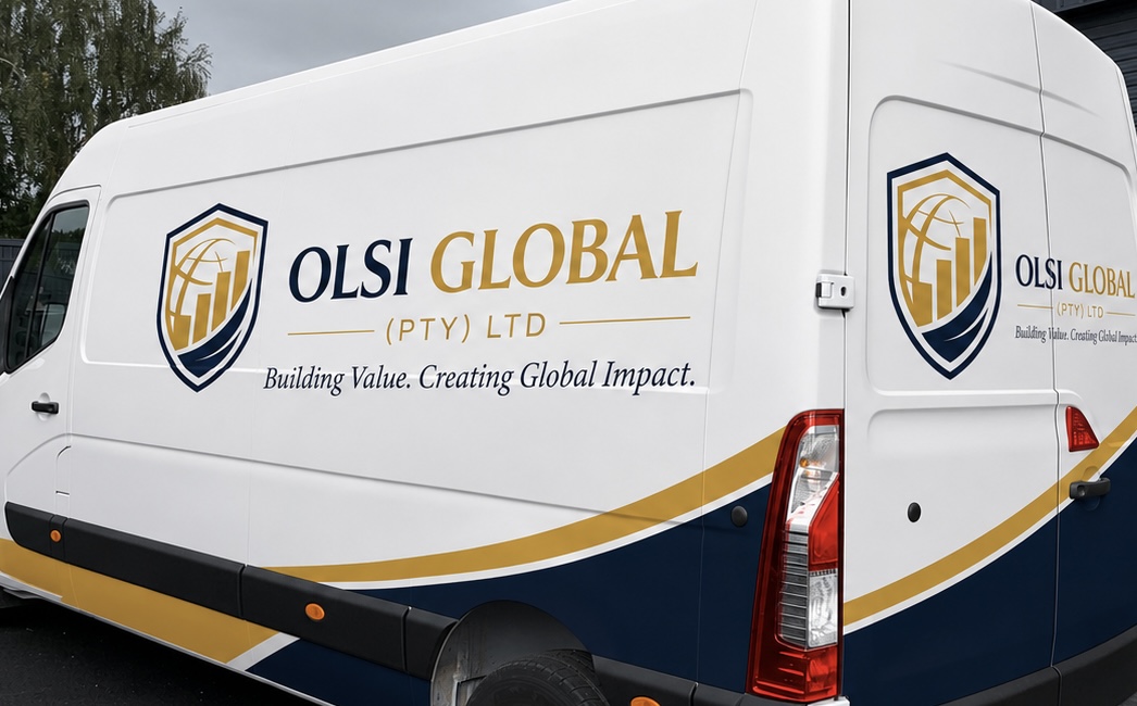 Olsi Global branded delivery van